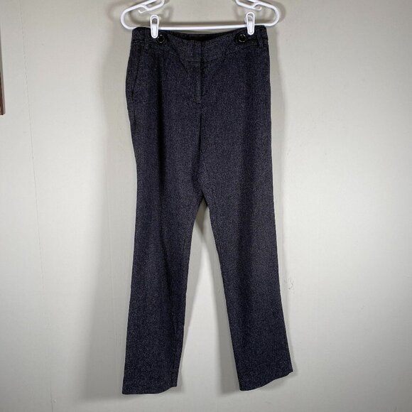 Dana Buchman Dress Pants Women's 8 Flat Front Mid Rise Gray - Picture 1 of 14